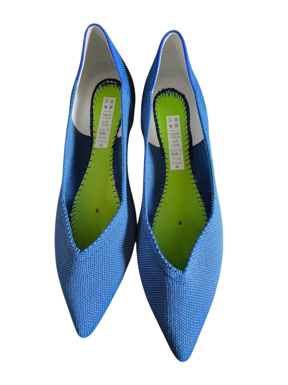 Rothy's Women's The Point Pointed Blue Knit Flats Size 10 - Picture 10 of 10